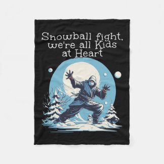 Snowball Wintersport mit Ninjas für Snowballer I Fleecedecke