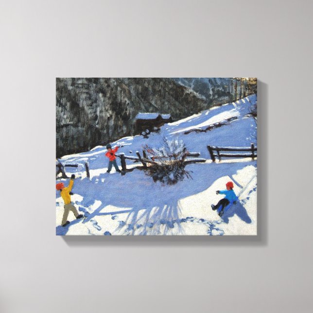 Snowballers Zermatt Leinwanddruck (Vorderseite)