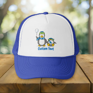 Snowballing penguins trucker hat truckerkappe