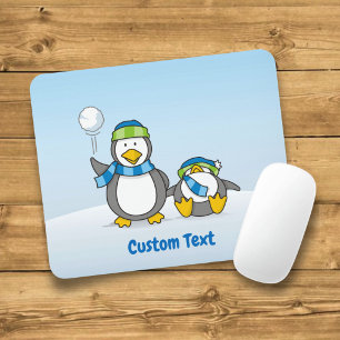 Snowballpinguine Mousepad