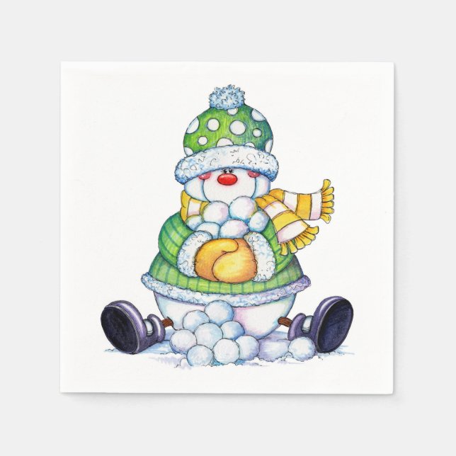 Snowballs - Papier Napkins Serviette (Vorderseite)