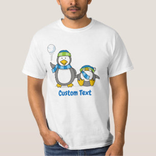 Snowballspielen Pinguine T - Shirt