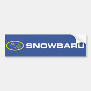 Snowbaru (blauer u. gelber) Autoaufkleber