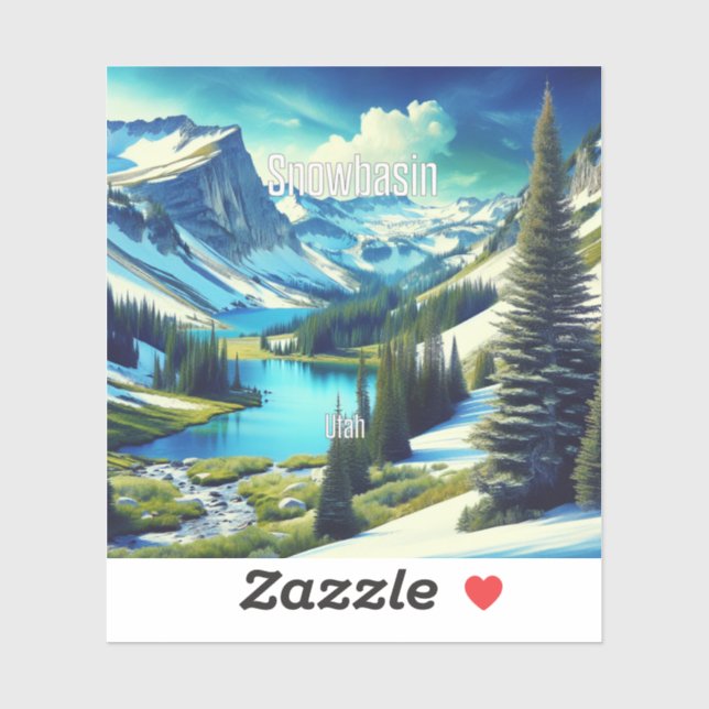 Snowbasin Utah 3 Zoll Vinyl Sticker (Blatt)