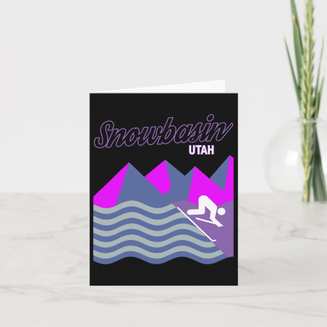 Snowbecken Sun Valley Utah Usa Ski Resort Snowboar Karte (Vorderseite)