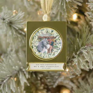 Snowberries - Unser erstes Weihnachtsfest - Mr. &  Banner-Ornament Gold