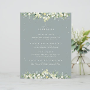 Snowberry + Eukalyptus Wedding Drinks/Bar