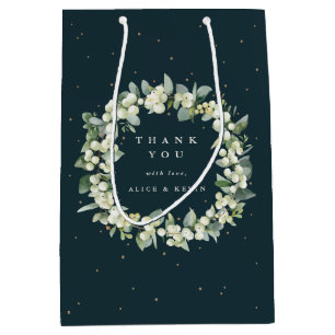 Snowberry+Eukalyptus Weihnachten/Feiertag Vielen D Mittlere Geschenktüte