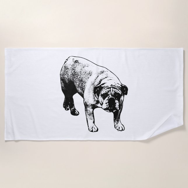 Snowbird Bulldog Handtuch (Vorderseite)