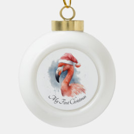Snowbird Flamingo, Brauch Keramik Kugel-Ornament