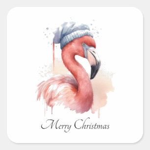 Snowbird Flamingo, Brauch Quadratischer Aufkleber