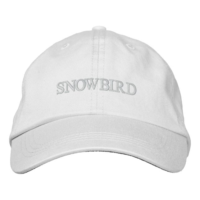 Snowbird-Stickmütze Bestickte Kappe (Vorderseite)