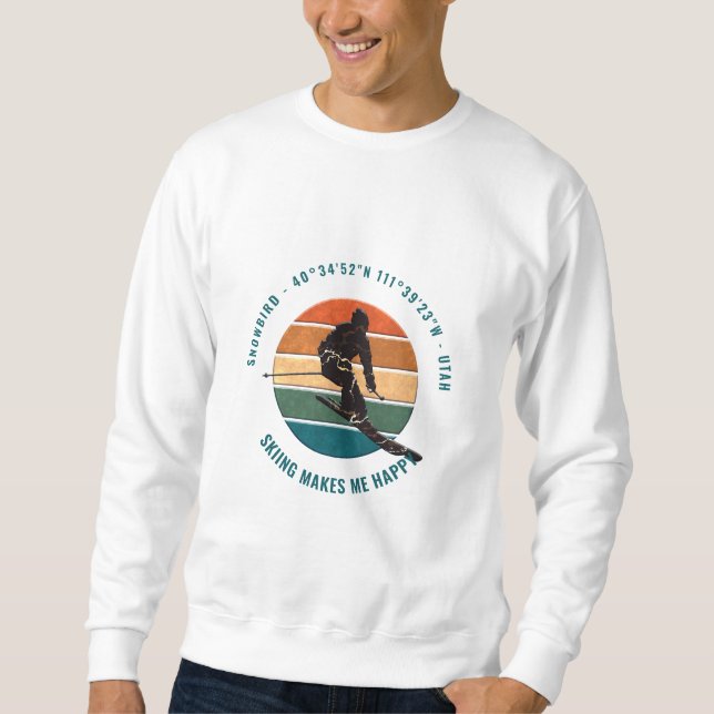 SNOWBIRD, Utah Cool, einzigartig Sweatshirt (Vorderseite)