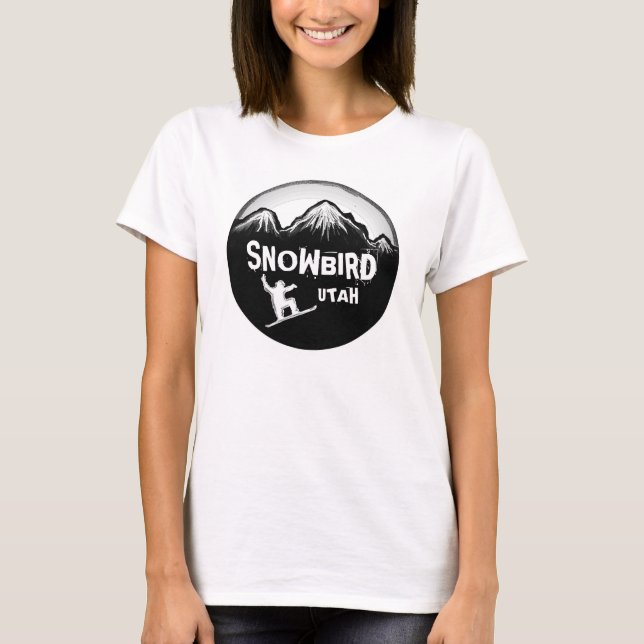 Snowbird Utah Ladys Snowboarder tee (Vorderseite)