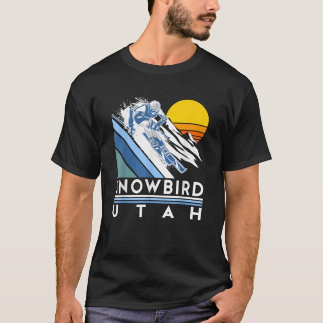 Snowbird Utah Retro Ski  T-Shirt (Vorderseite)