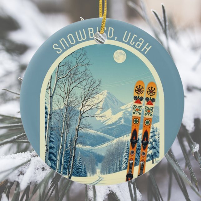 Snowbird Utah Rocky Mountains Skikarussell Keramik Ornament (Von Creator hochgeladen)