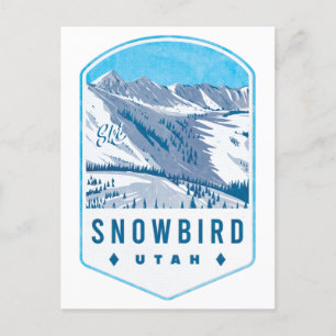 Snowbird Utah Ski Abzeichen Postkarte