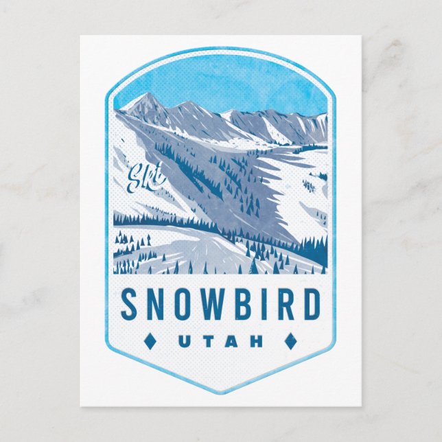Snowbird Utah Ski Abzeichen Postkarte (Vorderseite)