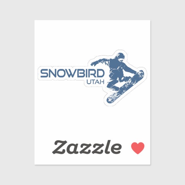 Snowbird Utah Snowboarder Aufkleber (Blatt)