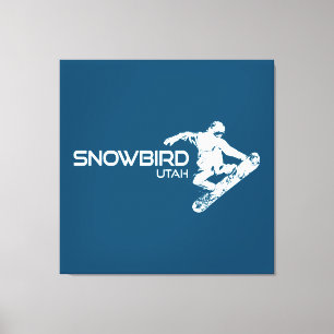 Snowbird Utah Snowboarder Leinwanddruck