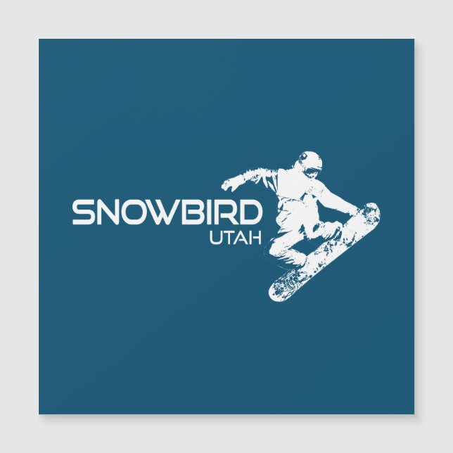 Snowbird Utah Snowboarder Magnetkarte (Vorderseite)