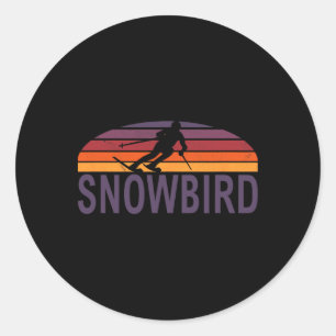 Snowbird Utah Usa Ski Resort Snowboarden 1 Runder Aufkleber