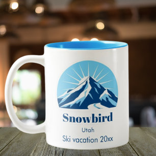 Snowbird Utah USA Ski Souvenirkaffee Zweifarbige Tasse