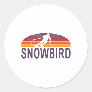 Snowbird Utah USA Skigebiet Snowboardfahren Runder Aufkleber