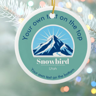 Snowbird Utah USA Skigebiet Weihnachten Keramik Ornament