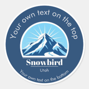 Snowbird Utah USA Skizentrum Runder Aufkleber