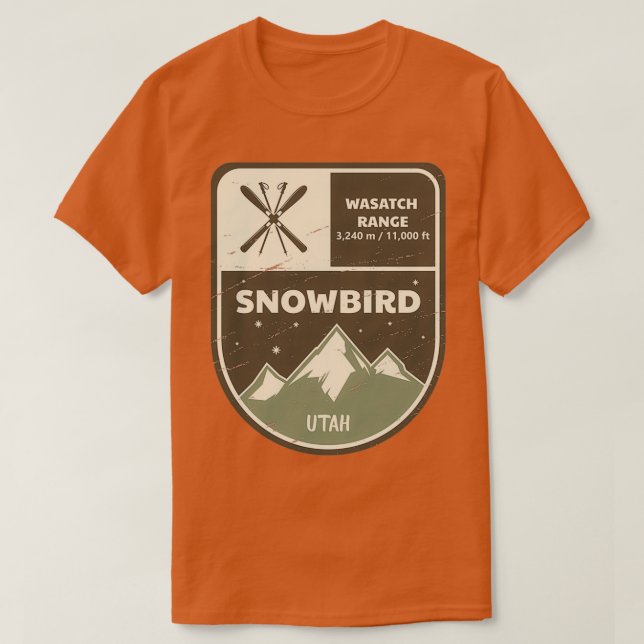 Snowbird Wasatch Range Utah T-Shirt (Design vorne)