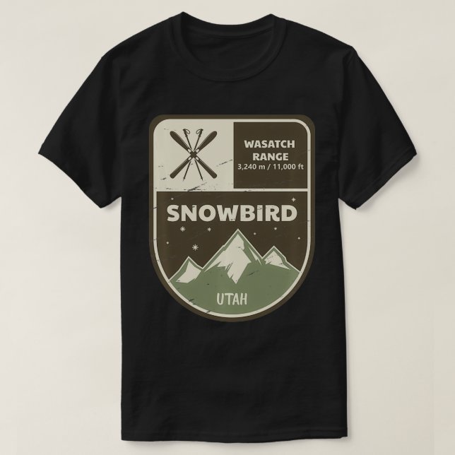 Snowbird Wasatch Range Utah Vintag T-Shirt (Design vorne)