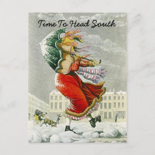 SNOWBIRD'S ANKÜNDIGUNG WINTER ADRESSE POSTCARD