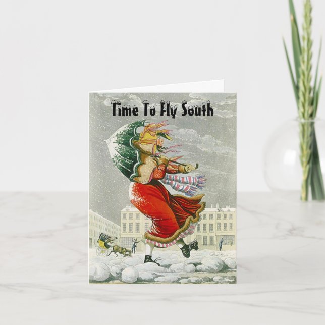 SNOWBIRDS ANNOUNCEMENT NOTE WINTER ADDRESS CARDS! ANKÜNDIGUNG (Vorderseite)