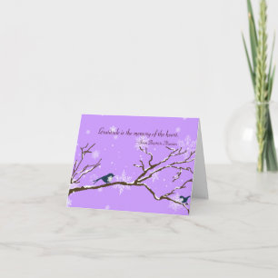 Snowbirds Lavendel Danke, Card Dankeskarte