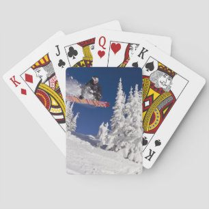 Snowboard-Action im Whitefish Mountain Resort Spielkarten