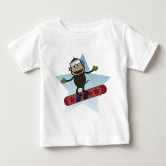 Snowboard-Affe-Säuglingst-stück Baby T-shirt