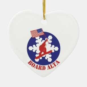 Snowboard Alta Keramik Ornament