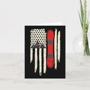 Snowboard American Flag Winter Sports Alpine Snowb Karte