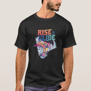 Snowboard auf Hoch- und Gleitschirm T-Shirt
