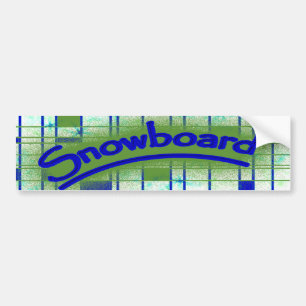Snowboard-Autoaufkleber-Grün-Kunst-Deko-Entwurf Autoaufkleber
