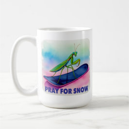 Snowboard-Bettmannschaft betet für Schneeinsekt-Ku Kaffeetasse