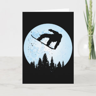 Snowboard Bigfoot Ski lustig Sasquatch Skifahren Karte