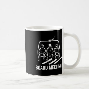 Snowboard-Board-Besprechung Ski-Lift Skifahrer Win Kaffeetasse