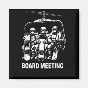 Snowboard-Board-Besprechung Ski-Lift Skifahrer Win Magnet