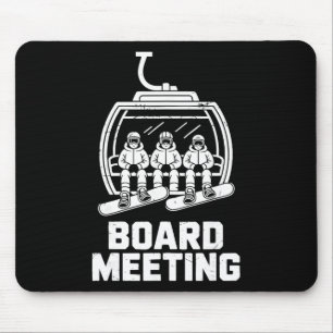 Snowboard-Board-Meeting Ski-Lift Lustiger Skifahre Mousepad