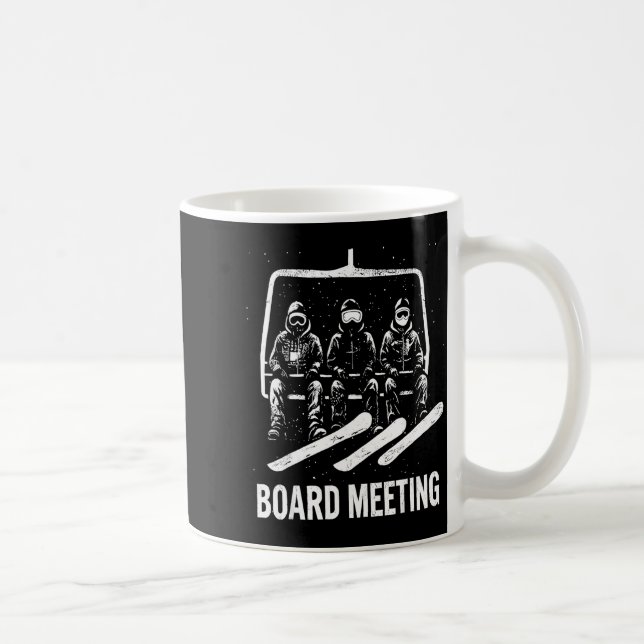 Snowboard Board Meeting Ski Lift Skier Winter Srts Kaffeetasse (Rechts)