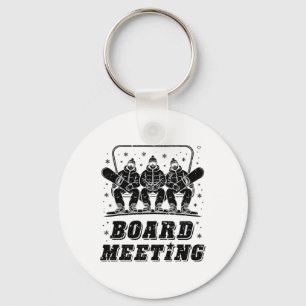 Snowboard-Board-Meeting-Ski-Lift-Skifahrer-Winter- Schlüsselanhänger