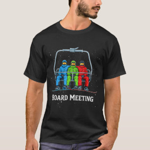 Snowboard-Board-Meeting Ski-Lift Skifahrer Winter T-Shirt