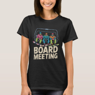 Snowboard-Board-Meeting-Ski-Lift-Skifahrer-Winters T-Shirt